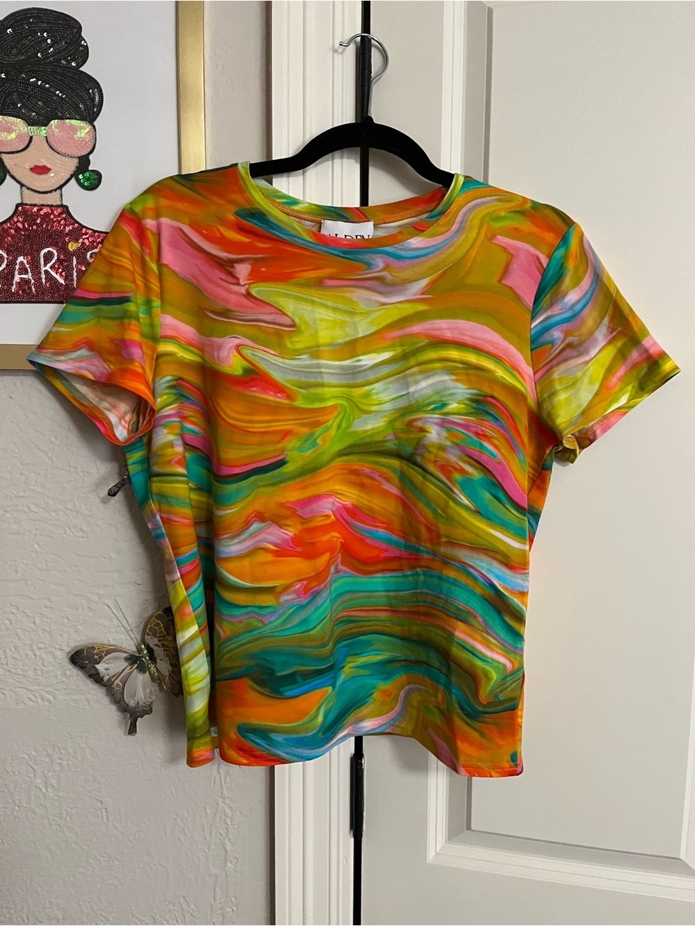 Alden Adair Vibrant Multi-Color Swirl Tee - Women